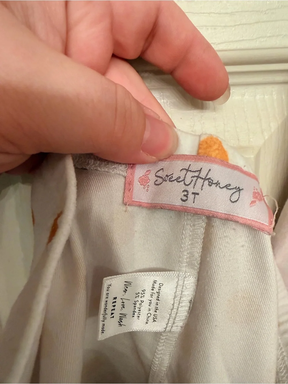 SweetHoney Pink Floral Top with Blue Straps and Orange Polka Dot Shorts